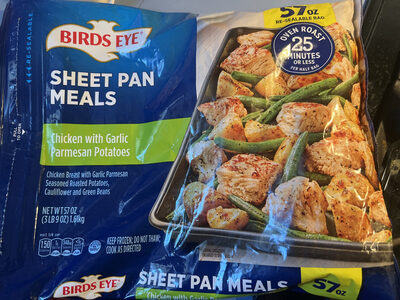 Birds Eye Sheet Pan Meals Chicken With Garlic Parmesan Potatoes, Frozen Meal, 57 oz. Resealable Bag