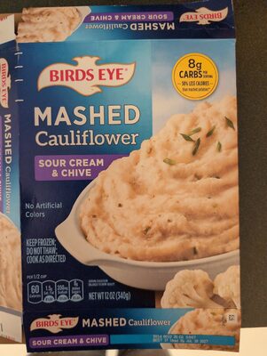Birds Eye Sour Cream & Chives Mashed Cauliflower, Frozen Vegetable, 12 oz. Box