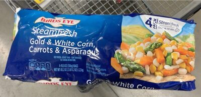 Gold & White Corn, Carrots & Asparagus