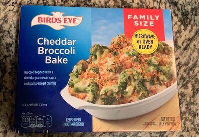 Birds Eye Cheddar Broccoli Bake, Frozen Side, 22 oz. Family Size Box