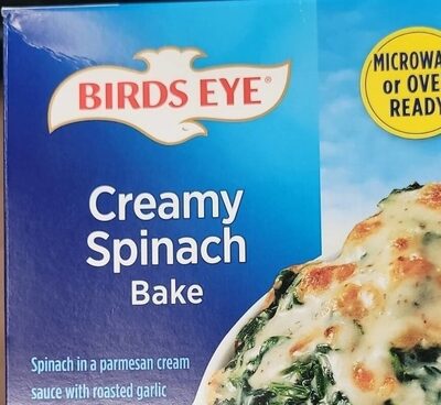 Birds Eye Creamy Spinach Bake, Frozen Vegetable, 13 OZ Box