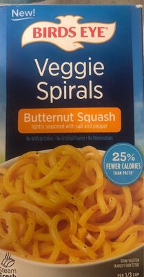 Butternut Squash Lightly Seasoned With Salt And Pepper Veggie Spirals, Butternut Squash