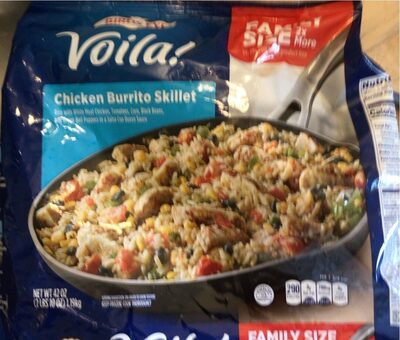 Birds Eye Voila! Family Size Chicken Burrito Skillet Frozen Meal, 42 oz. Bag