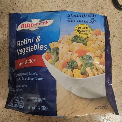 Birds Eye Steamfresh Rotini and Vegetables, Frozen Side Dish, 11 oz. Bag