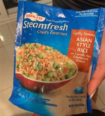 Seasoned Asian Style Rice With Carrots, Peas, Edamame & Onions, Seasoned