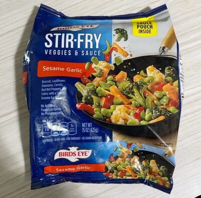 Birds Eye Sesame and Garlic Frozen Stir Fry Veggies and Sauce, Frozen Vegetables, 15 oz. Bag