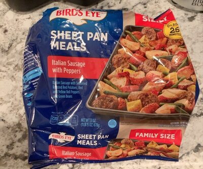 Italian Sausage With Peppers Italian Sausage With Seasoned Roasted Red Potatoes, Red And Yellow Bell Peppers And Green Beans Sheet Pan Meals, Italian Sausage With Peppers
