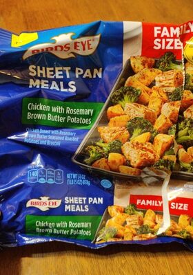 Birds Eye Sheet Pan Meals, Chicken with Rosemary Brown Butter Potatoes, Frozen Meal, 31 oz.