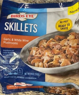 Birds Eye Skillets Garlic and White Wine Mushrooms, Frozen Vegetable, 11 oz. Bag