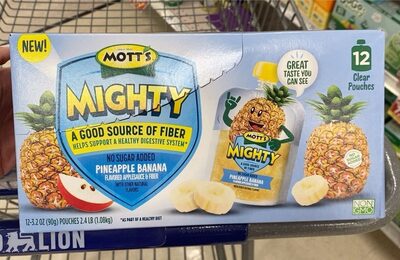 Pineapple Banana Flavored Applesauce & Fiber, Pineapple; Banana