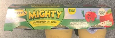 No Sugar Added Honeycrisp Apple Flavored Applesauce & Fiber, Honey; Apple