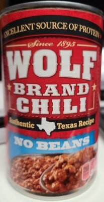 Wolf Brand Chili No Beans, Chili Without Beans, 15g Protein Per Serving, 24 oz. Can