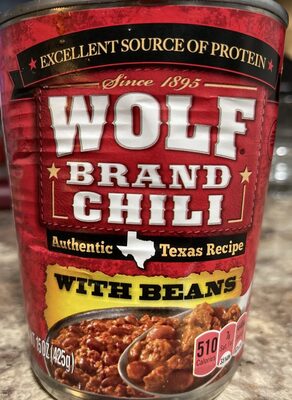 Wolf Brand Chili With Beans, 24g Protein Per Serving, 15 oz. Can