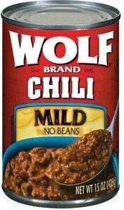 Wolf Brand Mild Chili Without Beans, 25g Protein Per Serving, 15 oz. Can