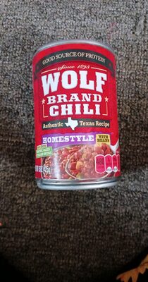 Wolf Brand Homestyle Chili With Beans, 22g Protein Per Serving, 15 oz. Can