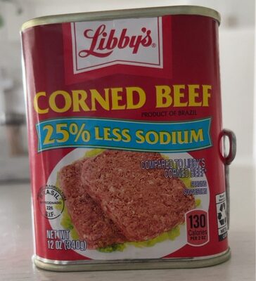Libby's Corned Beef, 14g Protein Per Serving, Canned Meat, 25% Less Sodium, 12 oz. Can