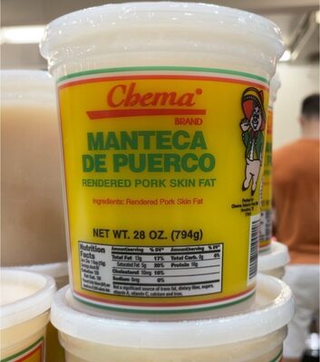 Manteca De Puerco Rendered Pork Skin Fat, Manteca De Puerco