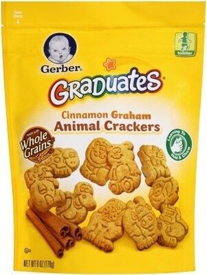 GERBER SNACK FOR TODDLER Animal Cinnamon Graham Crackers 6oz Pouch