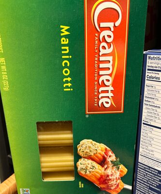 Creamette, Manicotti, Enriched Macaroni Product