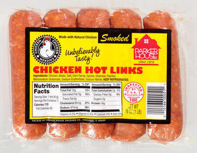 Chicken Hot Links, Smoked