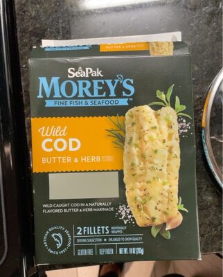 Butter & Herb Flavored Wild Cod Fillets, Butter & Herb