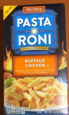 Hot & Spicy Buffalo Chicken Flavor Penne Pasta, Cayenne Red Pepper Sauce And Chicken Broth, Hot & Spicy Buffalo Chicken