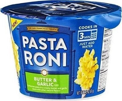 Butter & Garlic Flavor Corkscrew Pasta In A Creamy Butter And Garlic Sauce, Butter & Garlic
