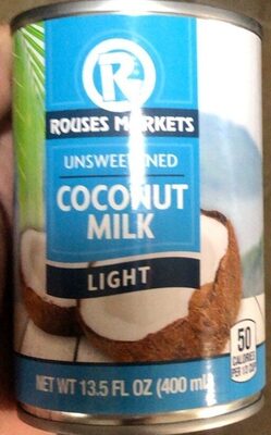 Light Unsweetened Coconut Milk, Light Unsweetened