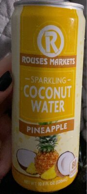 Pineapple Sparkling Coconut Water, Pineapple