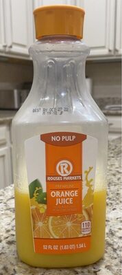 No Pulp Orange Premium Juice, No Pulp Orange