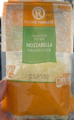 Mozzarella Low-Moisture Part-Skim Shredded Cheese, Mozzarella