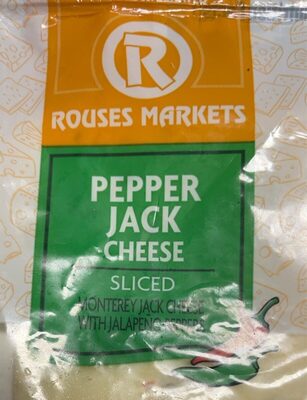 Pepper Jack Monterey Jack Sliced Cheese With Jalapeno Peppers, Pepper Jack