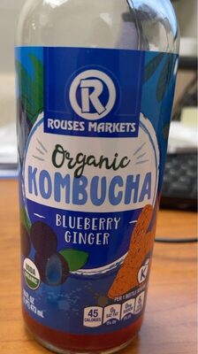 Blueberry Ginger Organic Kombucha, Blueberry Ginger