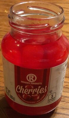 Red Maraschino No Stems Cherries, Red Maraschino
