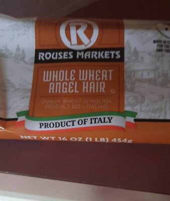 Durum Wheat Semolina Product, Whole Wheat Angel Hair