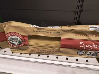 Montebello, Organic Spaghetti, Italian Macaroni Product