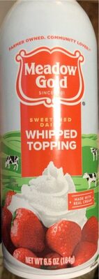 Sweetened Dairy Whipped Topping Cream, Sweetened