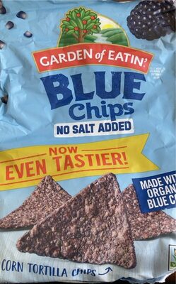 Blue No Salt Added Corn Tortilla Chips, Blue