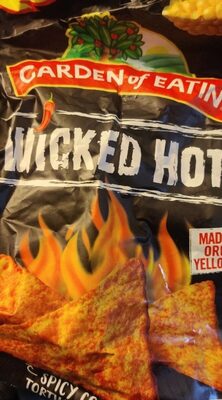 Wicked Hot Spicy Corn Tortilla Chips, Yellow Corn