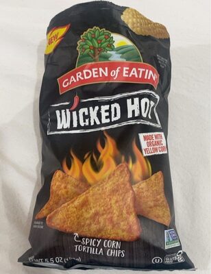 Wicked Hot Spicy Corn Tortilla Chips, Wicked Hot