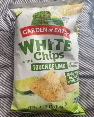 White Corn Tortilla Chips With A Touch Of Lime, White With A Touch Of Lime