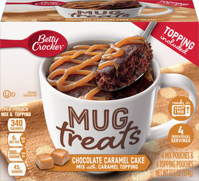 Betty Crocker Chocolate Caramel Cake Mug Treats 4 Count