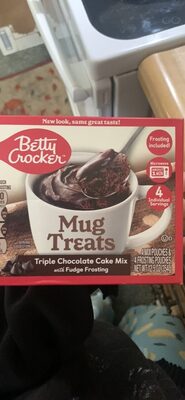 Betty Crocker Triple Chocolate Cake Mug Treats 4 Count