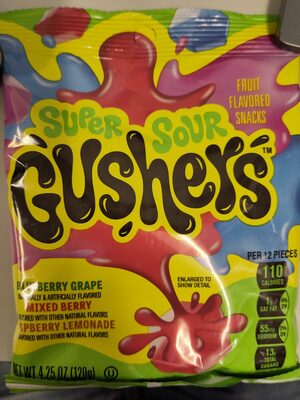 Super Sour Blueberry Grape, Mixed Berry, Raspberry Lemonade Fruit Flavored Snacks, Super Sour