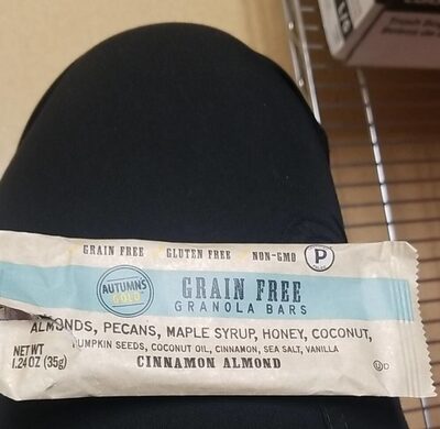 Cinnamon Almond Grain Free Granola Bar, Cinnamon Almond