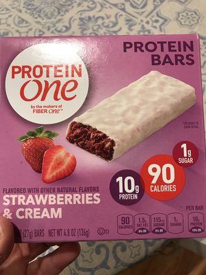 Protein One 90 Calorie Strawberries & Cream Bars 5 Count