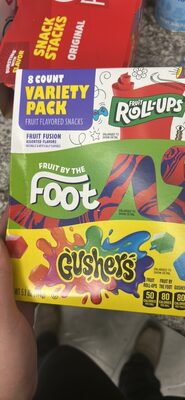 Fruit Roll-Ups, Fruit by the Foot, Gushers 8 Count Variety Pack