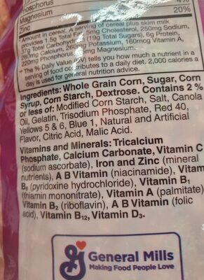 Fruity Flavored Sweetened Corn Cereal With Marshmallows, Fruity