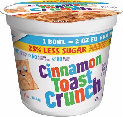 25% Less Sugar Cinnamon Toast Crunch Bowlpak