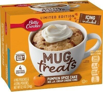 Betty Crocker Pumpkin Spice Cake Mug Treats 4 Count